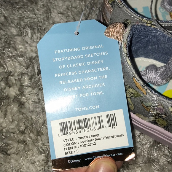 Toms xDisney Youth Lenny Snow White Dwarf Sneakers - Picture 7 of 8